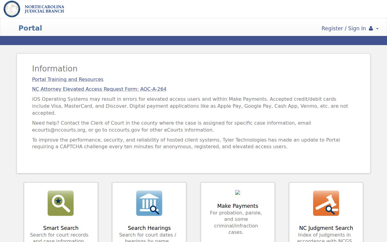 Mint Hill people search using eCourts Portal Smart Search