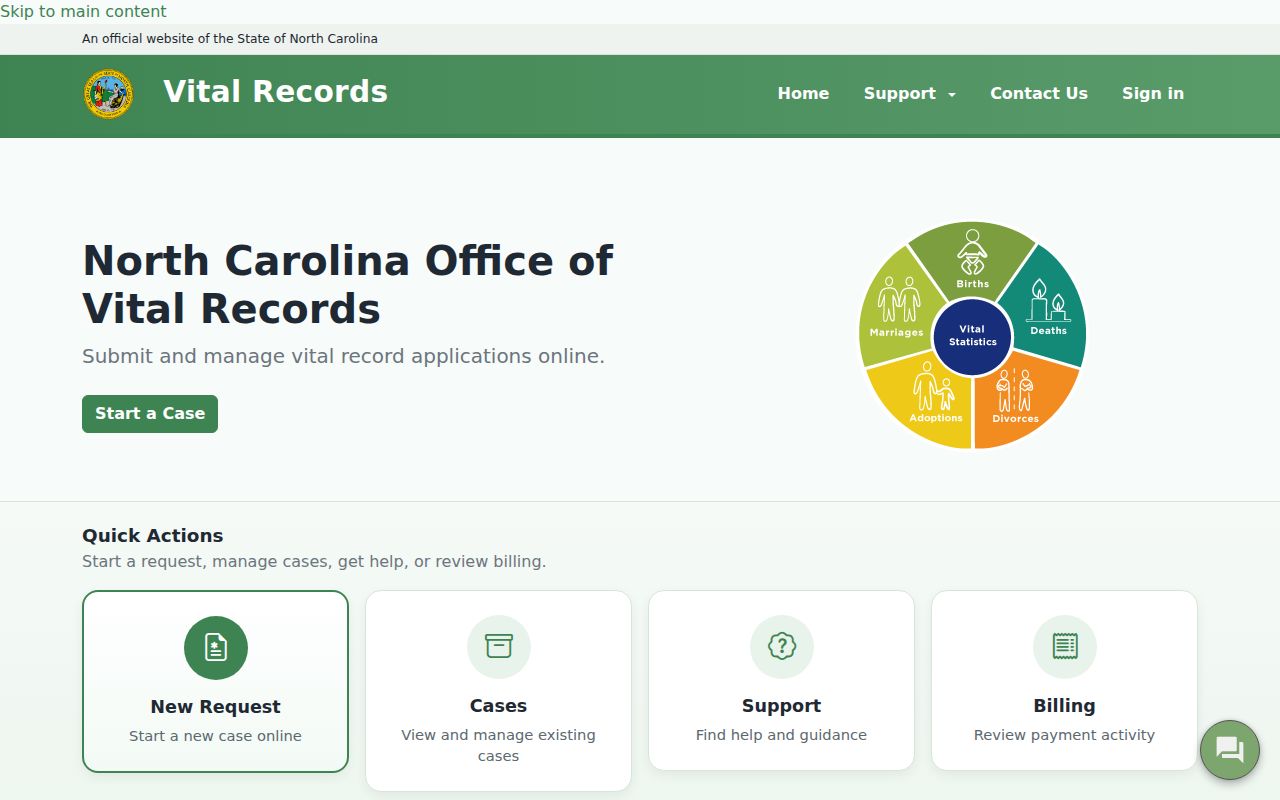Mint Hill public records vital certificate request portal